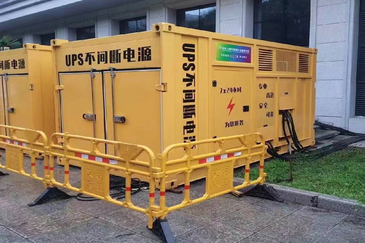 弋江发电机租赁施工现场