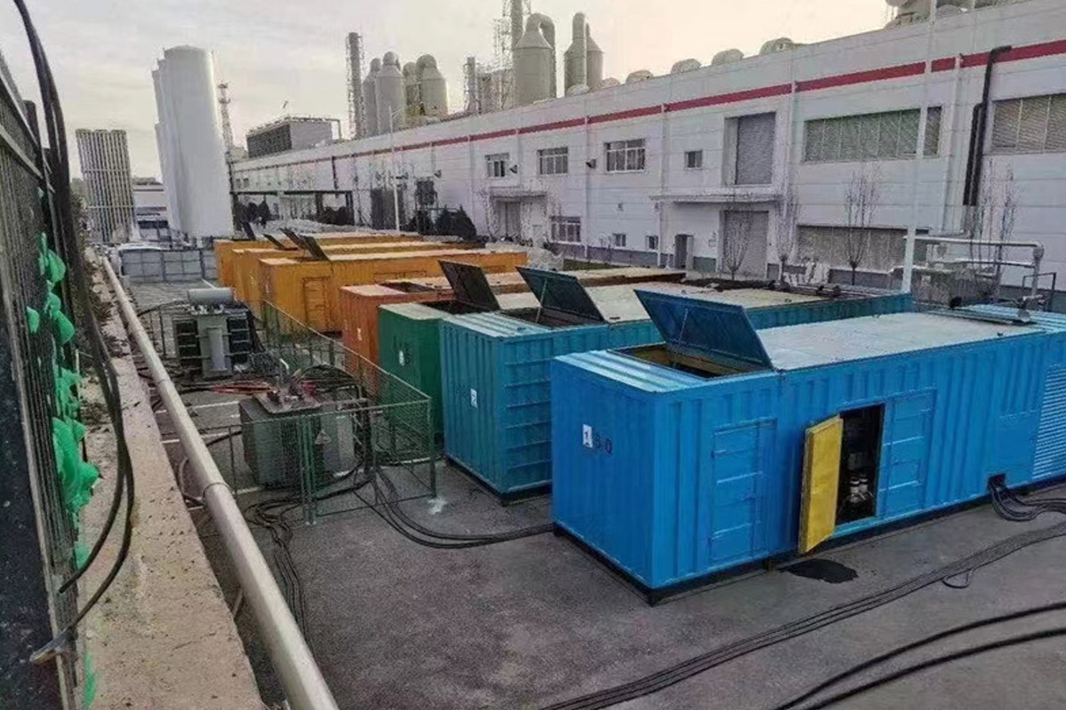 弋江发电机租赁施工现场